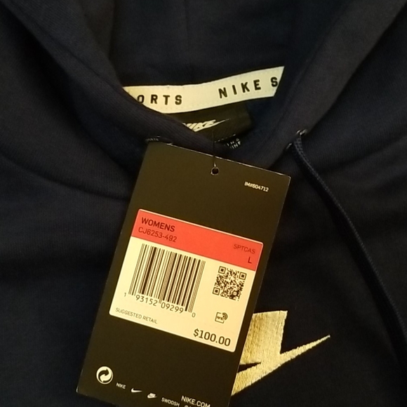 Large Nike Womens NSW Fleece Quilted Fleece Top - Picture 8 of 12